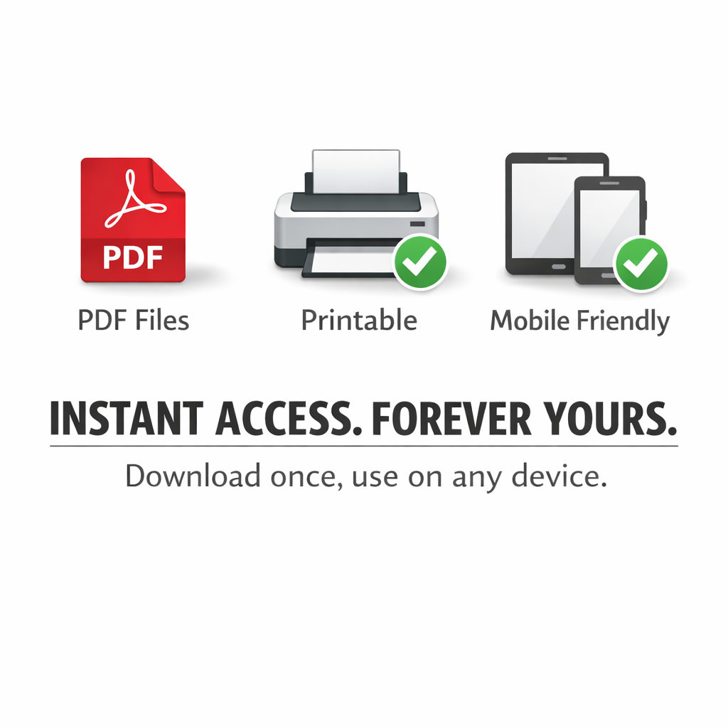 A summary list of the High-Protein Starter Kit features, highlighting instant digital access, printable PDFs, and mobile-friendly guides.